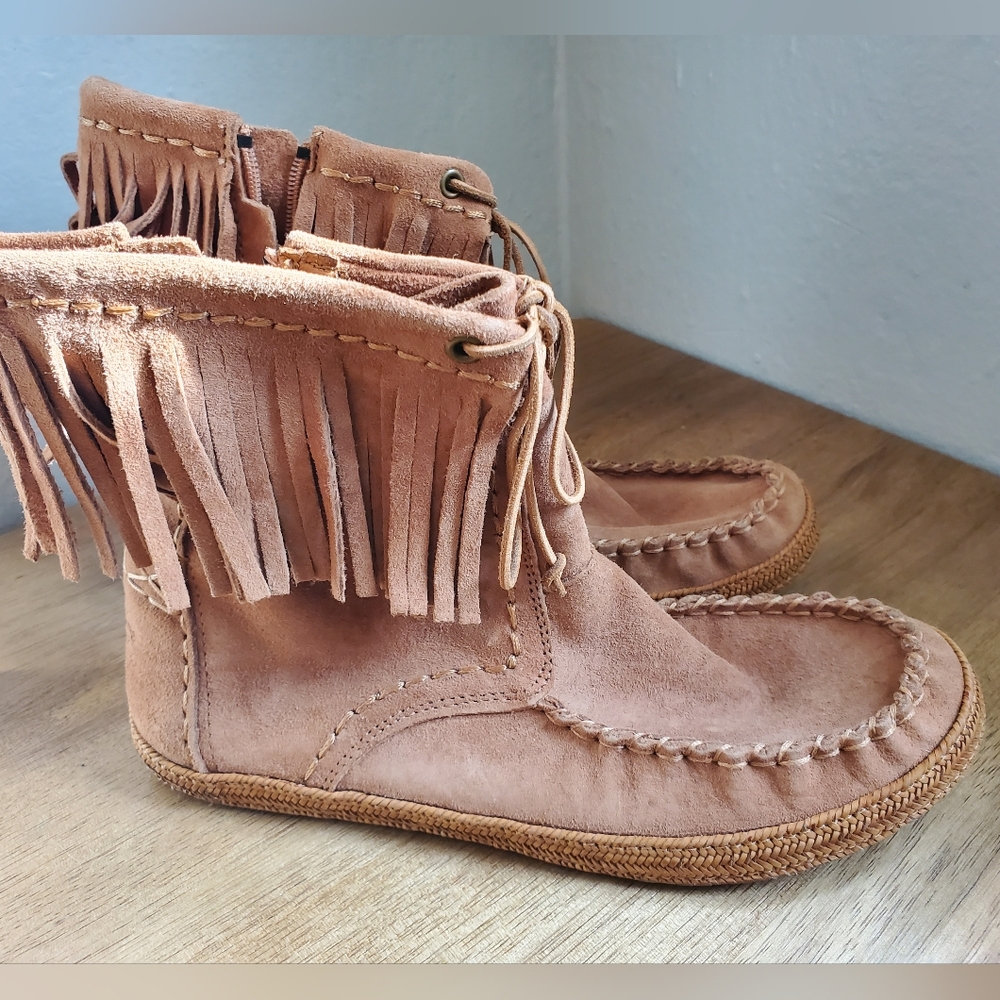 UGG Kaysa Fringe Mocasins Boots Womens 7.5